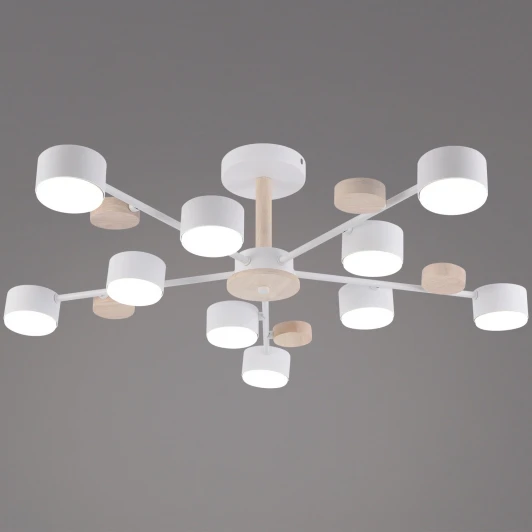 03758-0.3-10 WT+WOOD GX53 Потолочная люстра на штанге Reluce 03758-0.3-10 WT+WOOD GX53