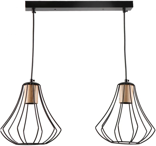 MD.9050-2-P-BK+WOOD Подвесной светильник Imex MD.9050-2-P-BK+WOOD