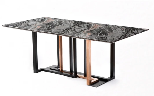 45EX-DT175 Кухонный стол Garda Decor 45EX-DT175 (Черный/Золото,Черный)