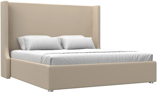 120735 Кровать интерьерная Ларго 180 (Бежевый/Экокожа) Лига Диванов арт.120735