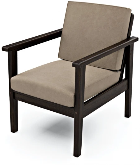 211049 Кресло Arsko Лориан венге велюр бежевый