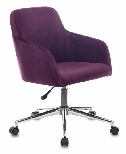 CH-380SL/23PLUM Кресло Бюрократ CH-380SL сливовый Italia 23 крестовина металл хром