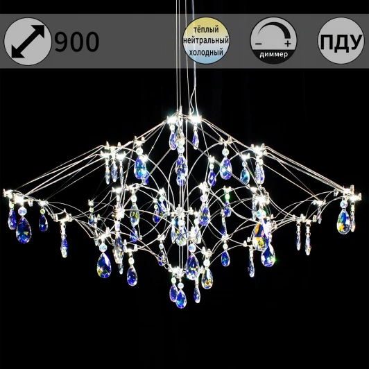 IL0606-900HX-57 Ether Подвесная люстра светодиодная хрустальная с пультом ILLUMICO IL0606-900HX-57 Ether