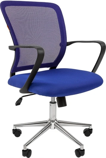 CHAIRMAN 698 хром Компьютерное кресло CHAIRMAN 698 хром (Металл,Пластик,Ткань,Сетка/Синий)