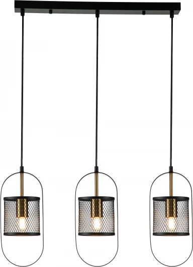 V000183 Подвесной светильник Via V000183 (10009/3P Black) (220V, на проводе, круглые)