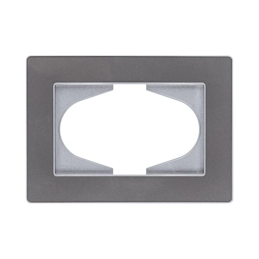 EA120GY Рамка для двойной розетки серый Kollinger Eleganz Acryl EA120GY