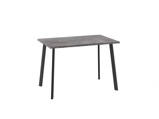 102295 Стол Уно, нераздвижной 110х70, ДЫМЧАТАЯ КЕРАМИКА/ЧЕРНЫЙ МАМАДОМА UNO 102295