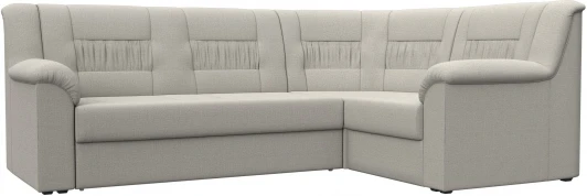 122829 Диван угловой Карелия правый угол (Бежевый/Рогожка) Лига Диванов арт.122829