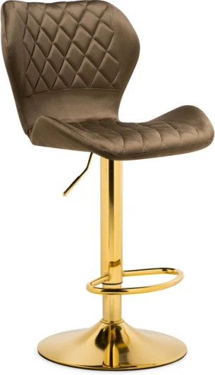15726 Барный стул Woodville Porch cappuccino / gold