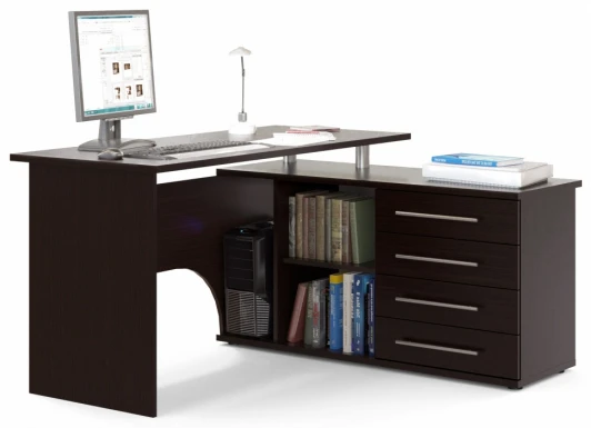 18229 Компьютерный стол Woodville КСТ-109П правый венге 18229