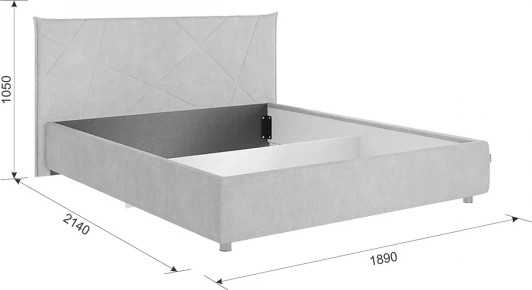 ZO.KM1.6-16.2170 Кровать с основанием Бест 160х200 см Mebelson (ДСП,Велюр/Капучино) арт.ZO.KM1.6-16.2170