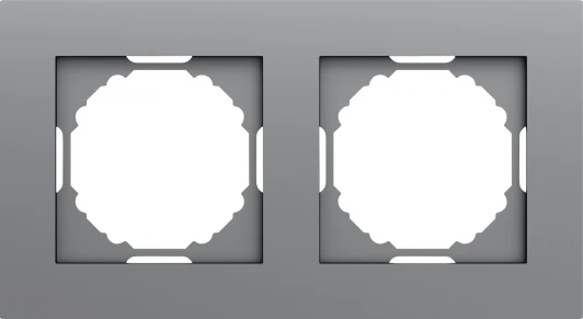 DE21240 Рамка 2-я, матовый серый Donel A07 DE21240