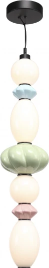 SL6134.453.01 Подвесной светильник ST Luce Florentini SL6134.453.01 черный/зеленый, розовый, синий, опаловый LED 1*32W 3000K (220V, на тросе, бусы)