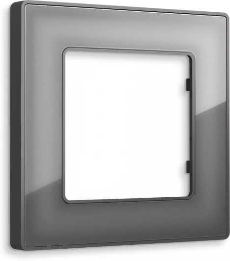 AF580651 Рамка Ambrella Volt ALFA Arctic (Антрацит серый Стекло органическое) 1-ая AF580651