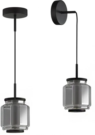 5408/5L Подвесной светильник Odeon Light Jam 5408/5L черный/дымчатый/металл/стекло/акрил LED 5W 3000K 304Лм (220V, на проводе, круглые)