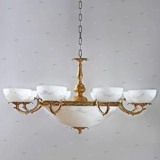 0848/8 AB Люстра подвесная Ambiente by Brizzi Merida, 16 ламп, бронза с белым