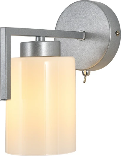 1142/1 Silver Бра Escada Style 1142/1 Silver 1x60Вт E27, металл/стекло, серебро/матовый, с выключателем (220V)