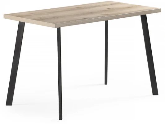 489615 Стол Notta Тринити Лофт 120 25 мм дуб делано светлый / черный матовый 489615
