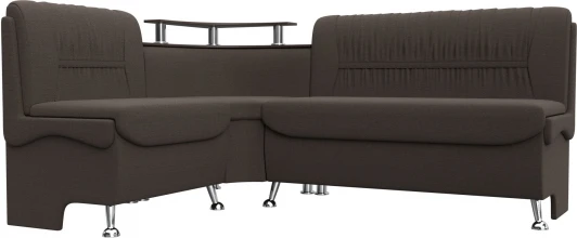 125901L Диван кухонный угловой Сидней левый угол (Коричневый/Рогожка) Лига Диванов арт.125901L