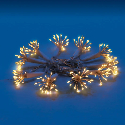 ULD-S0250-200/STA WARM WHITE IP44 STARBURST Гирлянда светодиодная Звезда. 2.5м. 200 светодиодов. Теплый белый свет. ULD ULD-S0250-200/STA WARM WHITE IP44 STARBURST