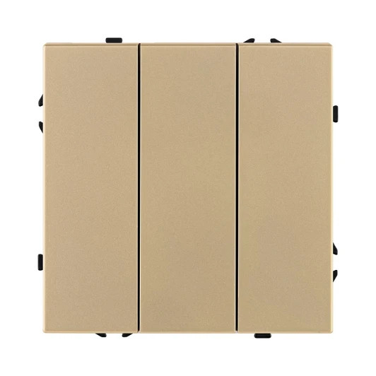 EC-710GD Выключатель трехклавишный (золотой) Kollinger Eclipse EC-710GD