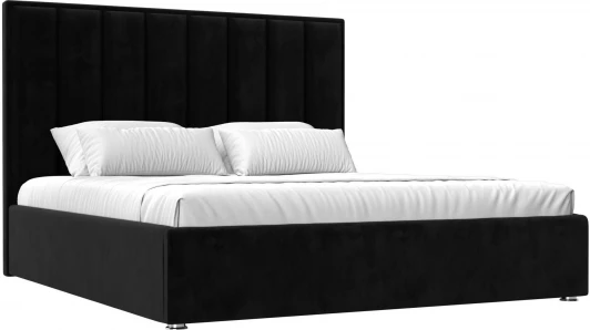 120583 Кровать интерьерная Афродита 180 (Черный/Велюр) Лига Диванов арт.120583