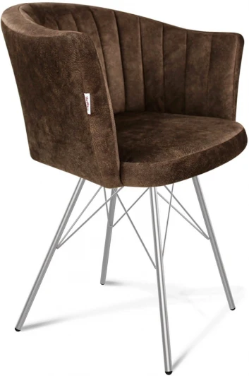 4253198602 Стул Sheffilton SHT-ST42-1/S37 кофейный трюфель/хром лак от фабрики Sheffilton