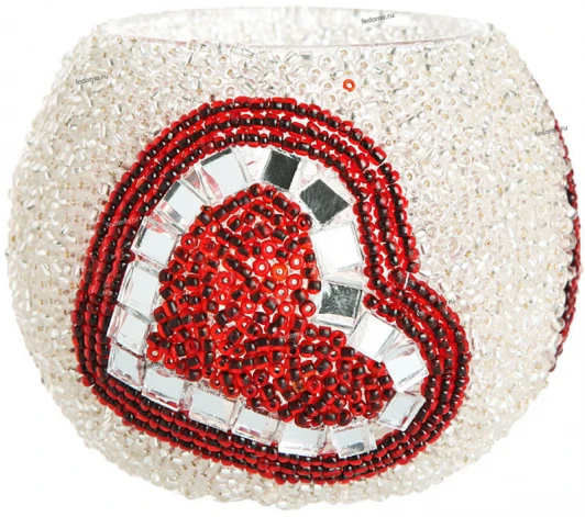 0910M Подсвечник Ozcan Восточный стиль, белый с красным