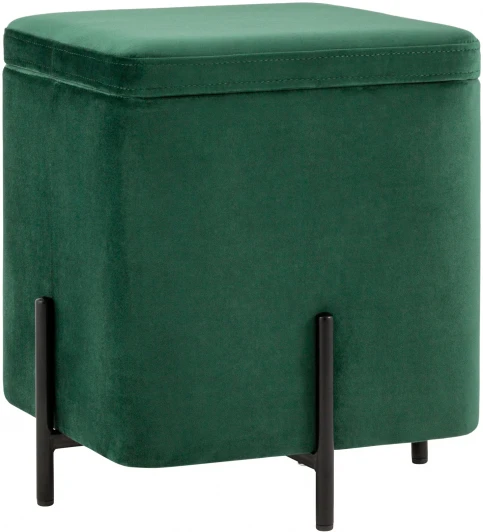 УТ000035896 Пуф Грейс квардрат с ящиком велюр зелёный УТ000035896
