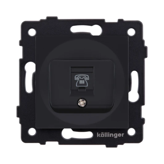 REA-009BM Розетка телефонная RJ11 черный матовый Kollinger REA-009BM для Aspekt, Eleganz, Reflex