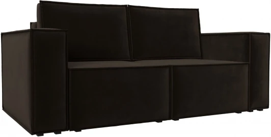 121881 Диван прямой Куба мини (Коричневый/Микровельвет) Лига Диванов арт.121881