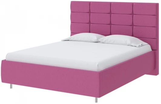 1910048 PROxSON Кровать Shapy без основания (Ткань: Рогожка Savana Berry (фиолетовый)) 140x190