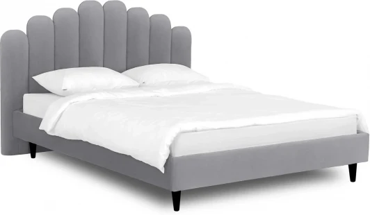 577056 Кровать Queen II Sharlotta L 1600 ОГОГО (арт.577056), (Ткань/Серый)