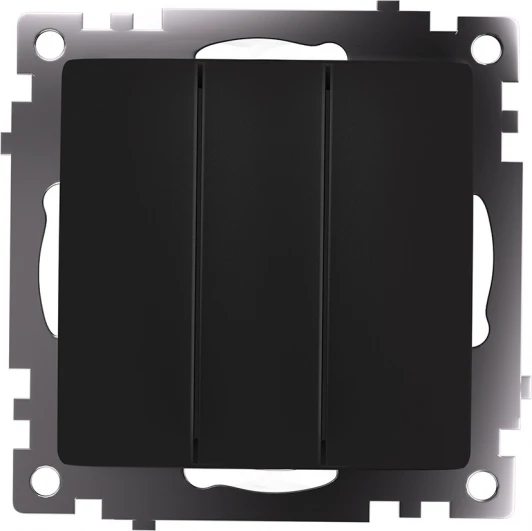 49172 Выключатель трехклавишный (черный) Stekker Катрин 49172