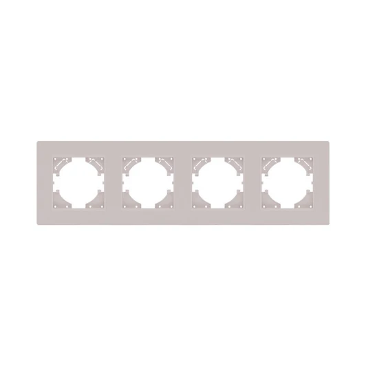 EP4CM Рамка 4-постовая кашемир матовый Kollinger Eleganz Plex EP4CM