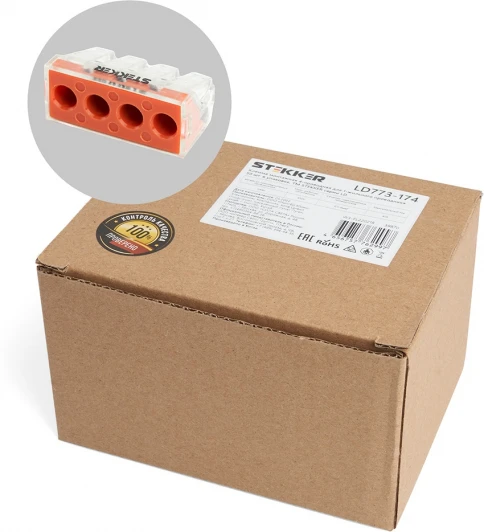 39870 Клемма пружинная 4-х проводная Stekker 39870