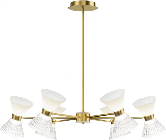 SL2004.303.12 Потолочная люстра на штанге ST Luce SL2004 SL2004.303.12 латунь/прозрачный, белый, латунь G9 LED 12*5W (220V)