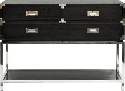 46AS-CT4116-BL Консольный стол Garda Decor 46AS-CT4116-BL (Серебро/Серебро,Черный)