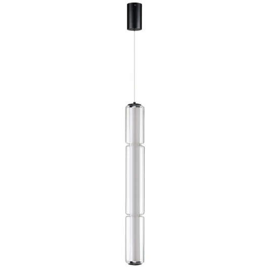 6698/19L Подвесной светильник светодиодный Odeon Light Fau 6698/19L черный/металл/акрил/стекло IP20 LED 19W  3000K