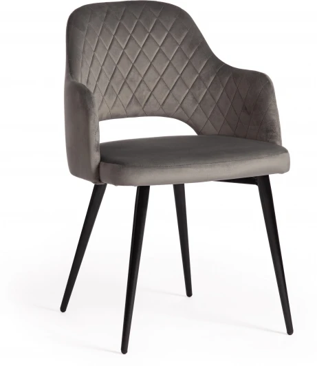 15343 Кресло VALKYRIA (mod. 711) / 1 шт. в упаковке (Ткань,Металл /Серый,Черный)