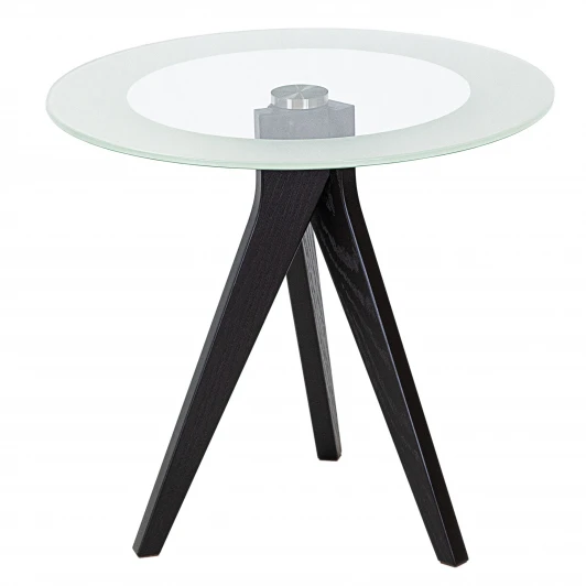 009583 Стол журнальный Рилле 441 черный/стекло прозрачное Mebelik 009583
