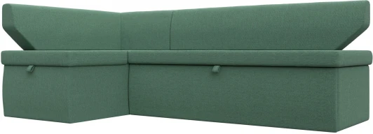 125897L Диван кухонный угловой Омура левый угол (Зеленый/Рогожка) Лига Диванов арт.125897L