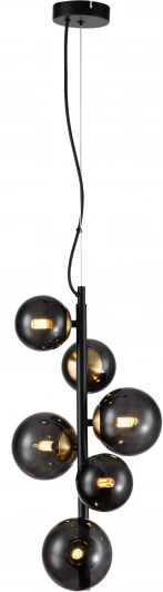 V000197 Люстра подвесная Molecola V000197 (11018/6P Black) (220V, на тросе, шар)