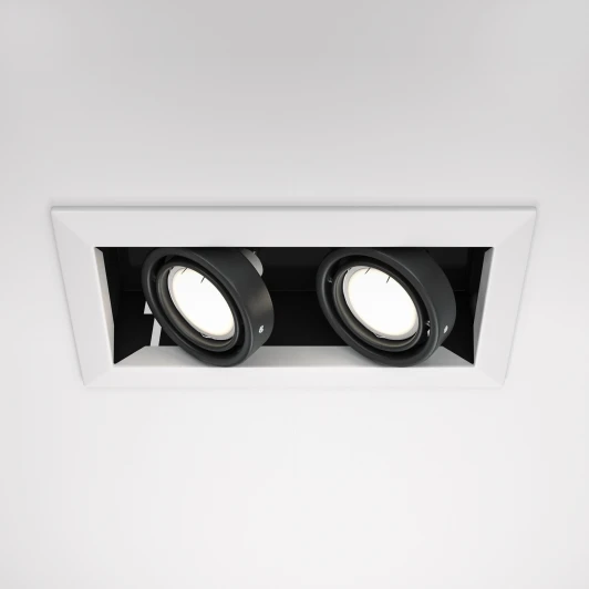DL008-2-02-W Встраиваемый светильник Metal Modern GU10 2x50Вт Maytoni Technical DL008-2-02-W (220V)