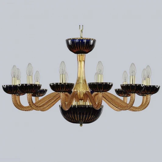 1309/12/300 G Am/Amber-Blue/H-1K Подвесная люстра Bohemia 1309 1309/12/300 G Am/Amber-Blue/H-1K