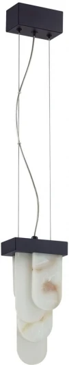 5438/12L Подвесной светильник Odeon Light Foros 5438/12L черный/металл/ смола под алебастр /акрил LED 12W 3000K (220V, на тросе)