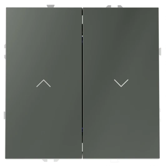 VLS020706 Выключатель встраиваемый Voltum S70 для жалюзи 10А, (титан)