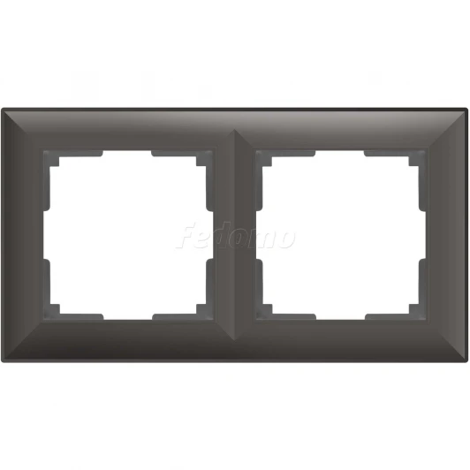 WL14-Frame-02 GR-BR Рамка на 2 поста Werkel Fiore, серо-коричневый