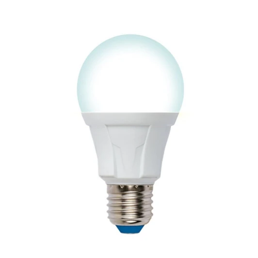 LED-A60 12W/4000K/E27/FR/DIM PLP01WH картон Лампочка светодиодная шар белая E27 12W 4000K Uniel LED-A60 12W/4000K/E27/FR/DIM PLP01WH