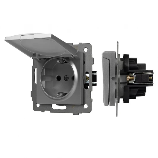 049836 Механизм розетки влагозащищённый SCT-MCP-PL-GR-V (250V, 16A) (Arlight) 049836